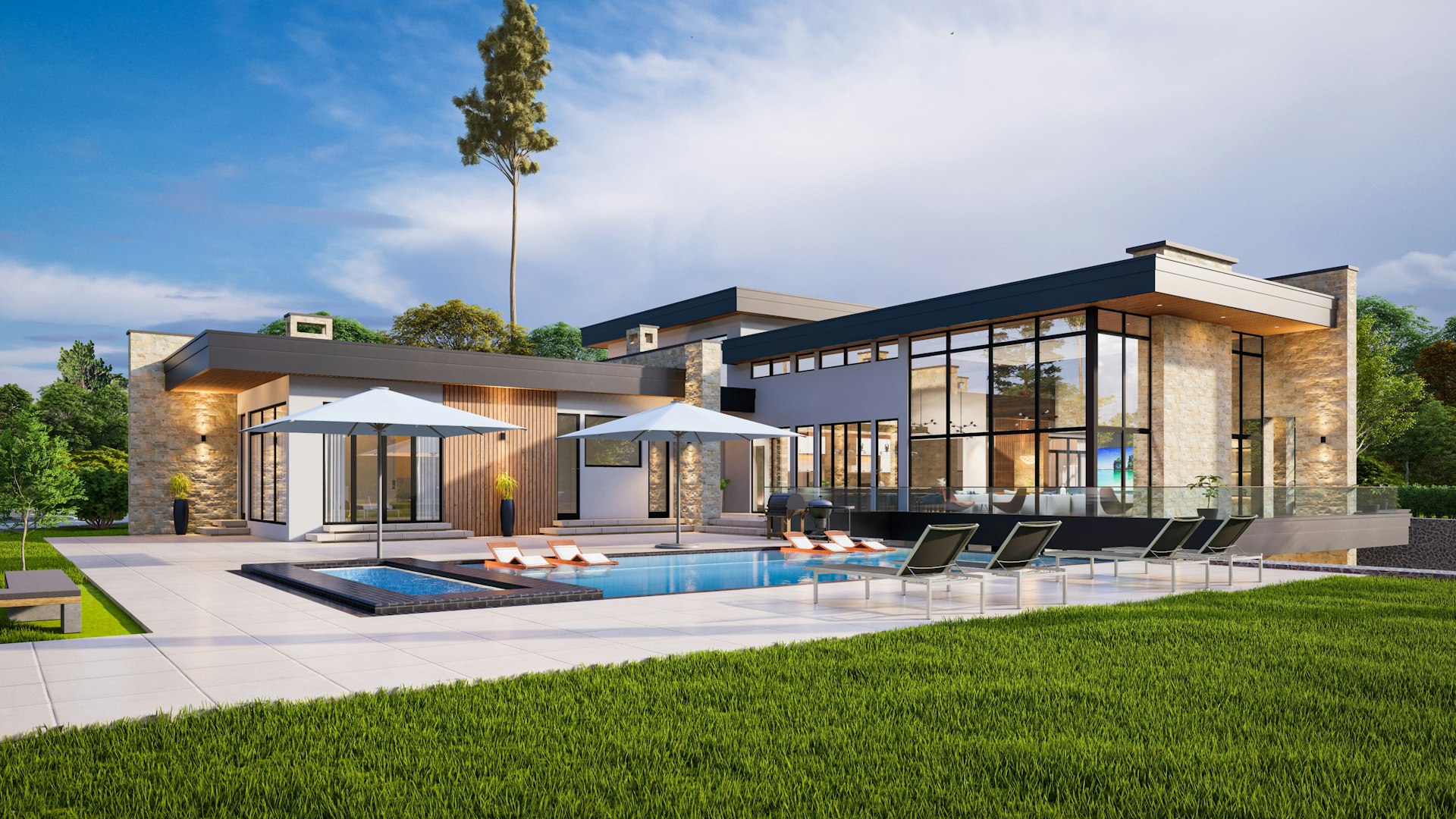 Custom residential home exterior