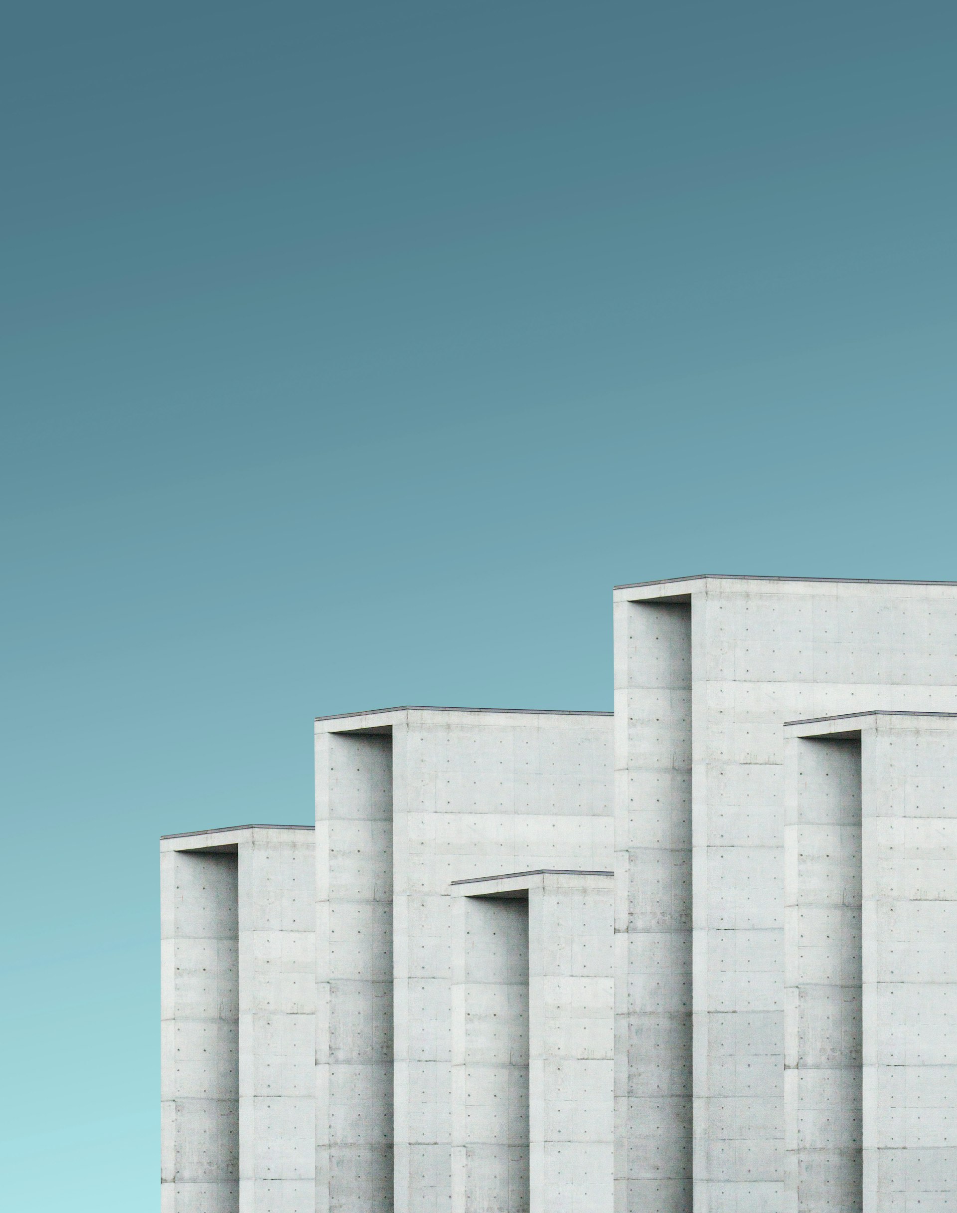Architectural concrete facade detail