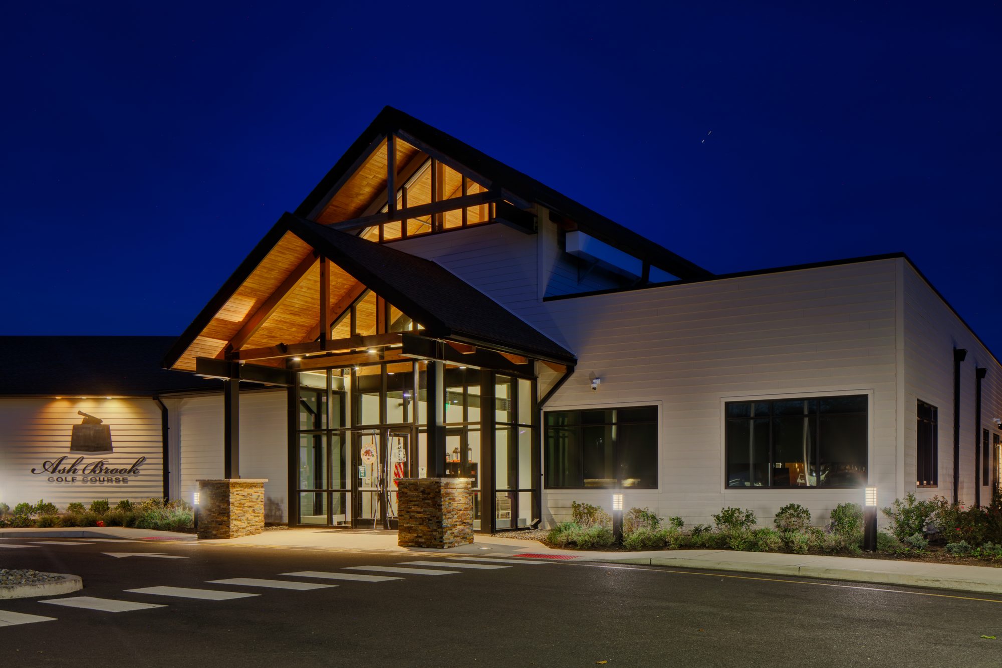 Ashbrook clubhouse at night